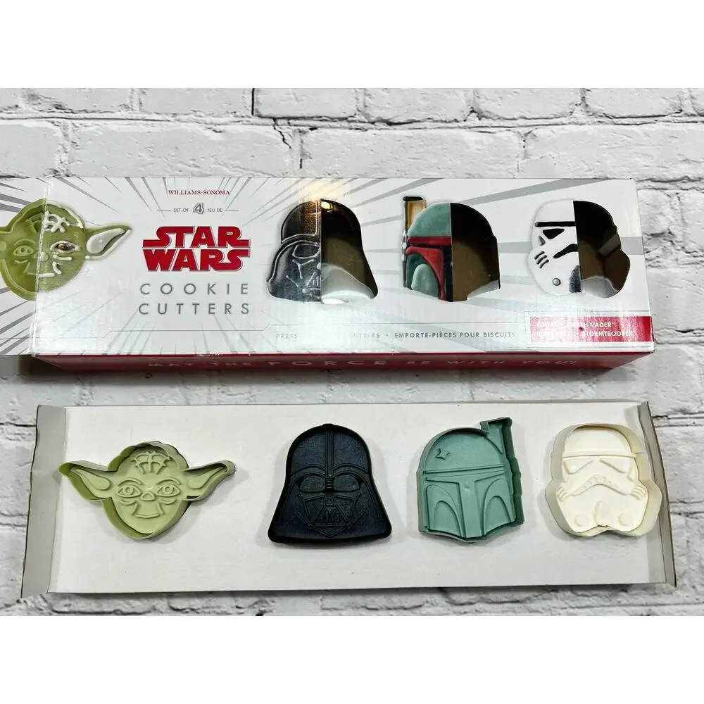 LOT Star Wars Cookie Cutters Cupcake Stencils May the 4th Party Yoda Darth Vader